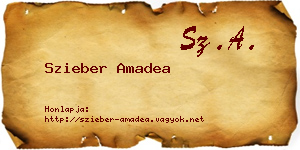 Szieber Amadea névjegykártya